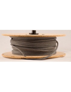 Mts. Cable Textil T102  2  X   0.75  Gris Y Blanco