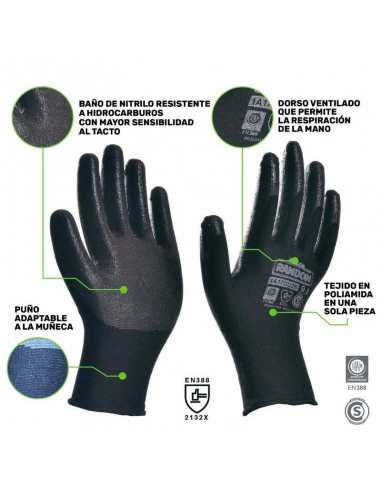 & Random 1a17du28 Guantes Uso General...